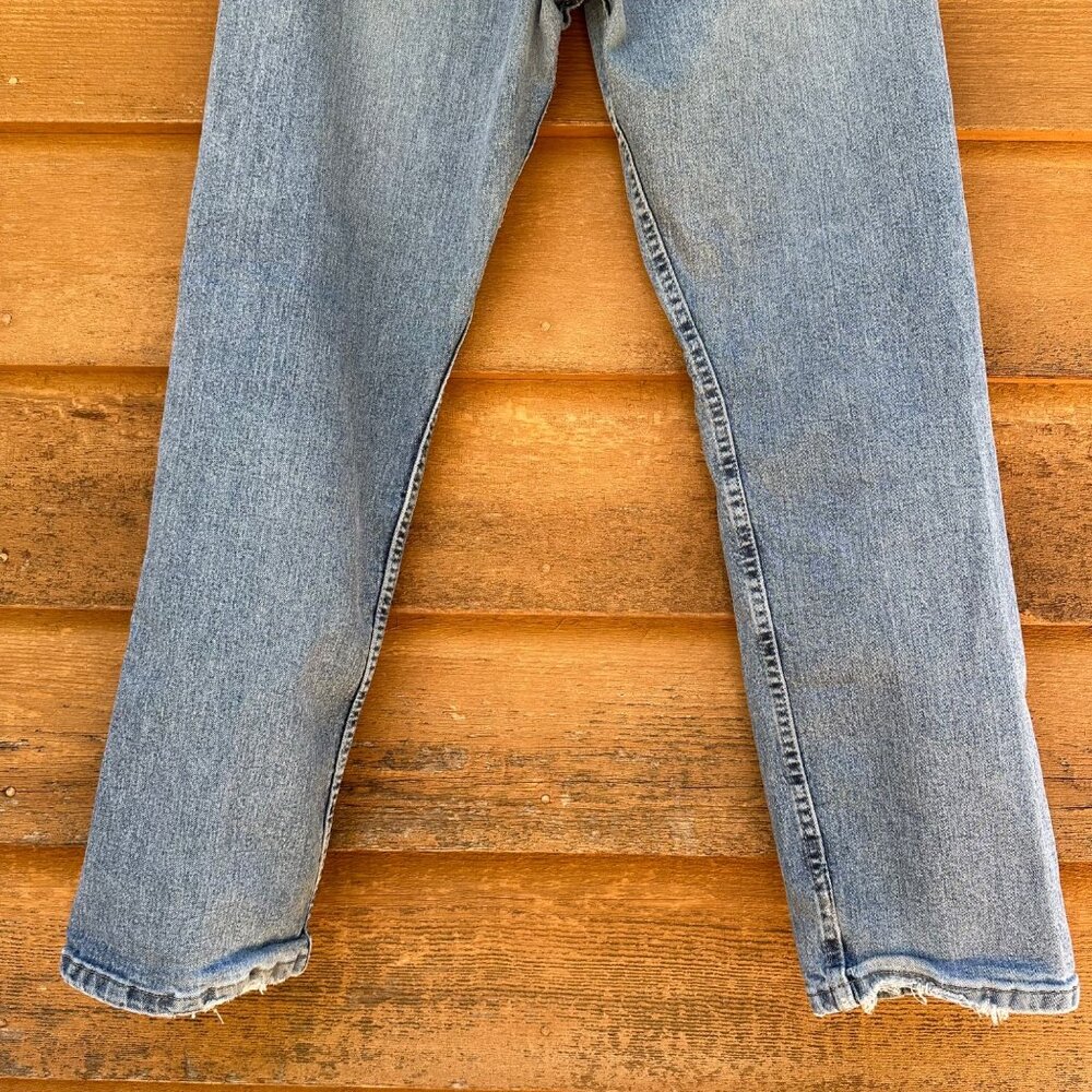 Wrangler Men’s Relaxed Fit Y2K Vintage Medium Blue Jeans Size 32 - Picture 10 of 13